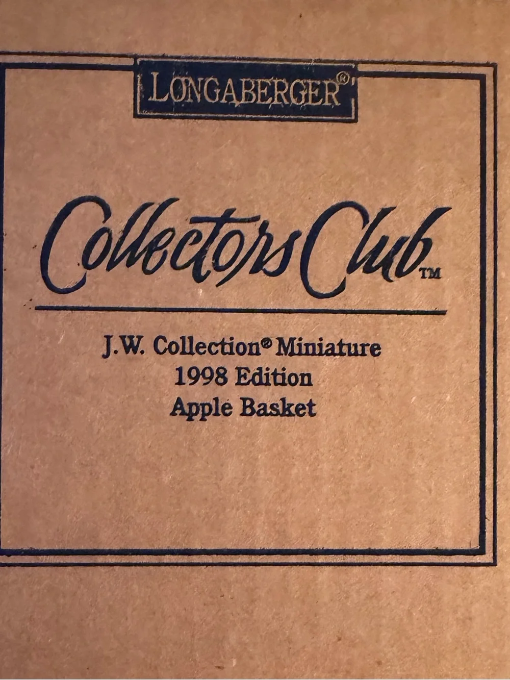 LONGABERGER CC JW MINIATURE APPLE BASKET SET